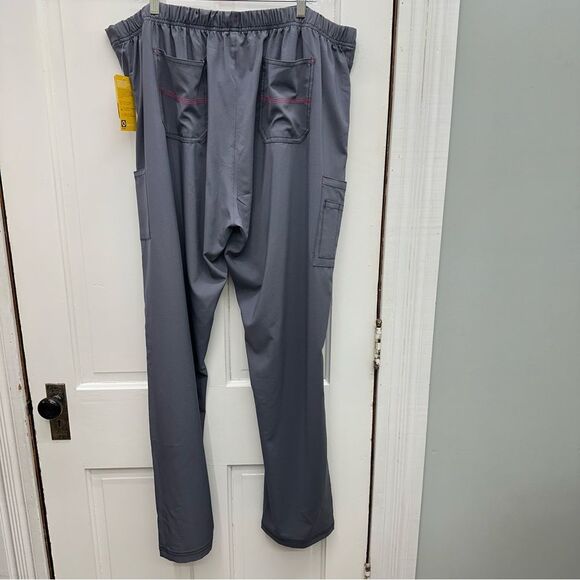 NWT Carhartt force cross flex grey pink scrub bottoms pants women's 2xl tall - Picture 2 of 5